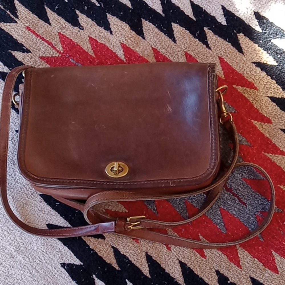 Coach leather purse small brown